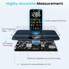 Scale for Body CHWARES Rechargeable Weight Scale with Large LCD Smart Digital Bathroom Scale with Body Fat 15 Metrics Body Composition Analyzer for
