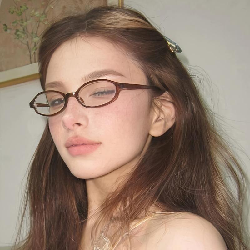 3PCS Fashionable Oval Shaped Glasses Women's Minimalist Style Light Weight and Durable Suitable for Daily Wear