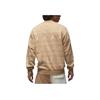 Jordan Essentials Holiday Logo Print Fleece-Lined Casual Long Sleeve Sweatshirt Men Tops Maize FD7464-200