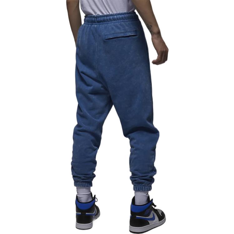 Jordan Essential Statement Wash Fleece Pants Men Bottoms Solid-Blue DR3090-485