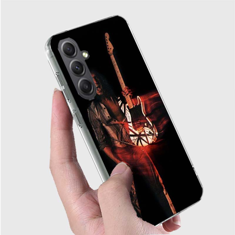 Eddie Van Halen Graphic Guitar Phone Case for Samsung A16 A26 A36 A56 A17 A37 A57 A07 A06 A02S A03 A04S A05S Galaxy Note 20 10 A