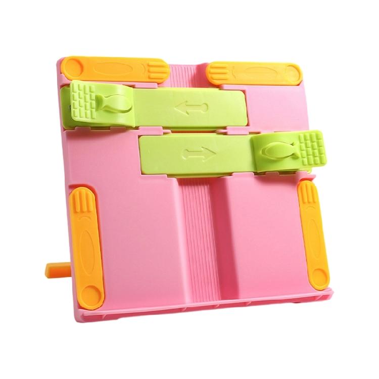 Foldable Plastic Reading Stand Adjustable Textbook Stand Folding Book Rest with Page Clips for Book Tablet Music Scores