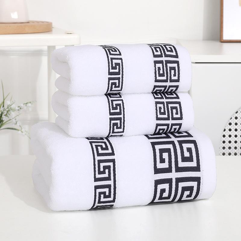 

Набор из 2 хлопковых полотенец для ванной комнаты, полотенце для лица 35x75 см и 1 большое банное полотенце 70x140 см, подарочные полотенца для мытья посуды One towel + one bath towel синий