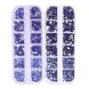 1500Pcs/box Nail Art Rhinestones 12 Grids Flatback Round Crystal Diamond Nail Gems Nail Art Decorations Manicure Accessories