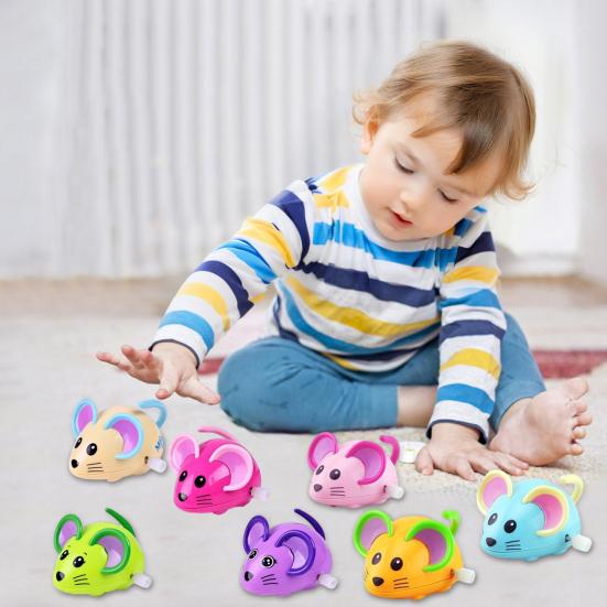 Kids Wind-up Mouse Toy Mini Cartoon Rat Clockwork Toy Toddlers Boys Girls Educational Walking Animal Toy Party Favors