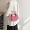 Fashionable Mid-size Round Shoulder Bag For Women In Street Style With Stylish Stitching