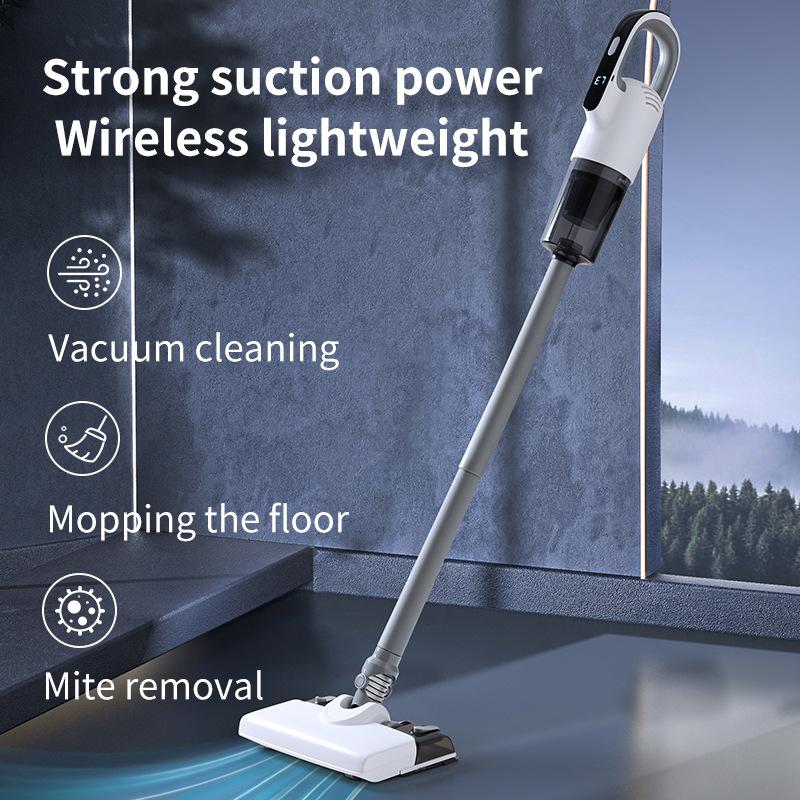 Scopa Mop Aspirapolvere Senza Fili ad Alta Potenza, Lavapavimenti Robotico 2-in-1 per Tappeti e Pavimenti Duri, Aspirapolvere Umido Secco ad Forte Aspirazione