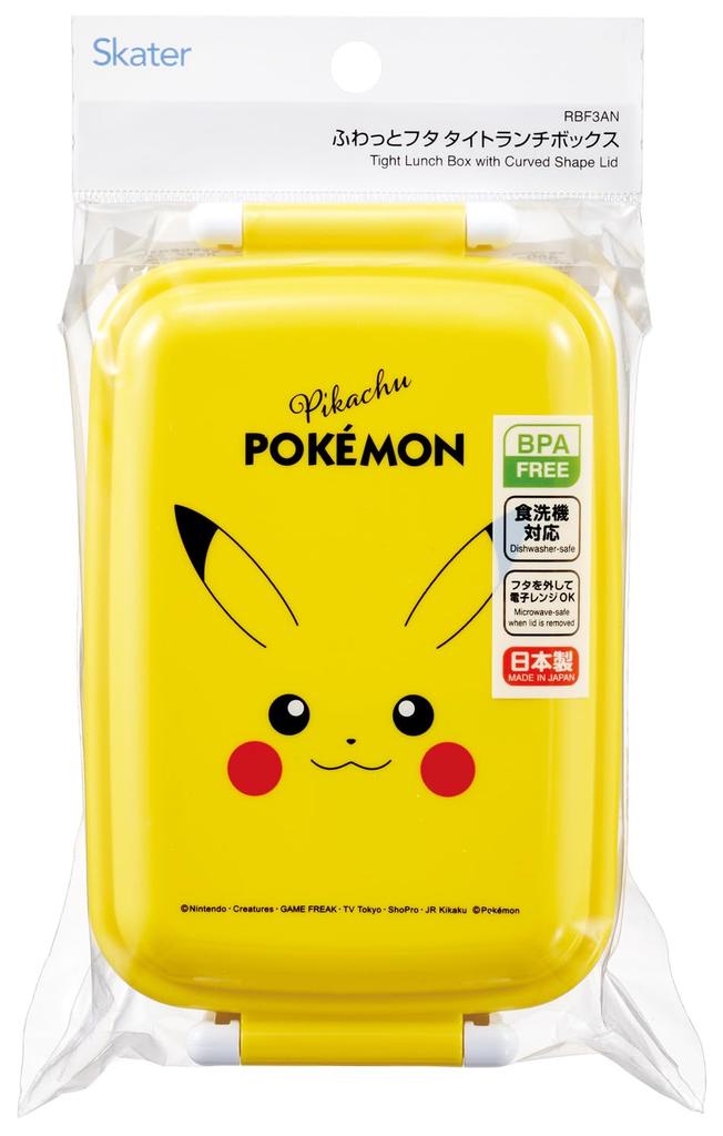 Skater Lunch 450ml with a Soft Single Made In Pikachu Face Size for Boys and Girls Children's Box, Capacity, Dome-Shaped Lid, Tier, Japan, Pokémon