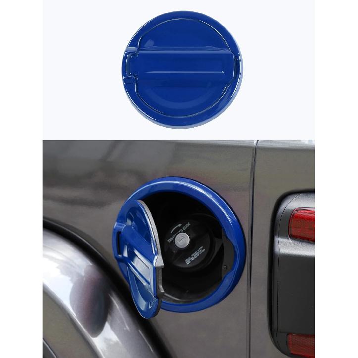 Savadicar Chrome Fuel Door Trim for Jeep Wrangler JL JLU 4xe & Gladiator JT 2018-Present – Exterior Gas Cap Accent Styling Cover Accessory