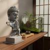 Buddha Figurine Chinese Aquatic Tank Decor Statue Detailed Carving Garden Ornament for Tea