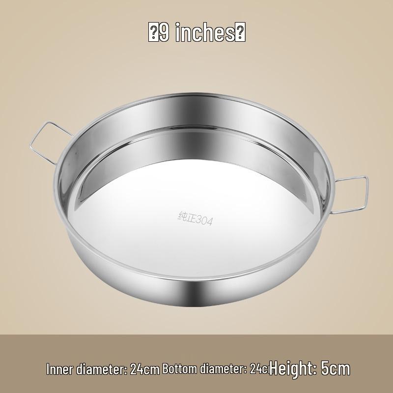 304 Stainless Steel 8-Inch Round Cake Mold for Baking Nian Gao and Fa Gao. Includes 6 and 4 Inch Molds.