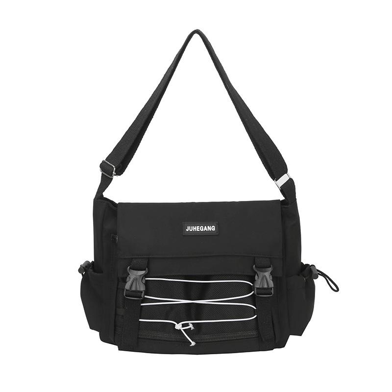 

Уличная сумка-мессенджер большой вместимости в стиле харадзюку, нейтральная функциональная сумка в стиле дарк-тайд улззанг чёрный