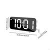 Bedside Digital Alarm Clock with USB Ports and Adjustable Brightness for Dormitory