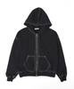WEGO Figments Zip Brushed Double Big Korean Size Black Hoodie, Finish, Zip, Hoodie, Top, Sweatshirt, Casual, Streetwear, Style, Gift, Spring, Autumn,