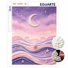 Pearl Painting Handmade DIY 5D Pearl Moon Star Ocean Wave Pattern Decorative Hanging Painting