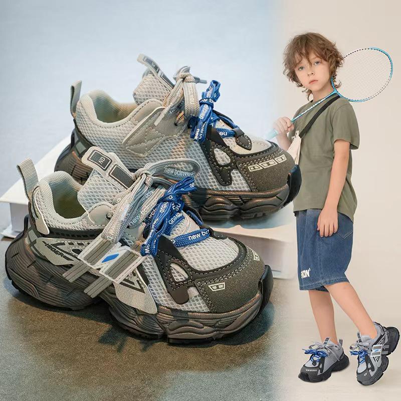 2026 Spring Kids Breathable Mesh Sports Shoes - Fashionable, Non-slip, Thick Sole for Boys & Girls
