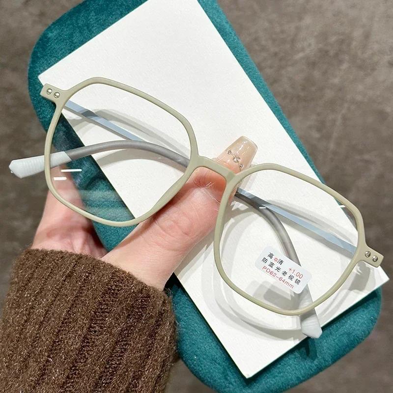 

Unisex Fashion Latest Frosted Square Frame Reading Eyeglasses Lightweight and Comfortable Presbyopic Eyeglasses Anti Blue Ray Eyeglasses 2.5