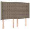 VidaXL Tête de lit avec oreilles Taupe 147x16x118-128 cm Tissu3120016