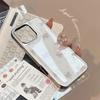 Japan and South Korea Ins Bow Puppy Suitable for iPhone16/17 Mobile Phone Case Apple 14 Electroplating 13 Water Condensation 15 Anti-drop
