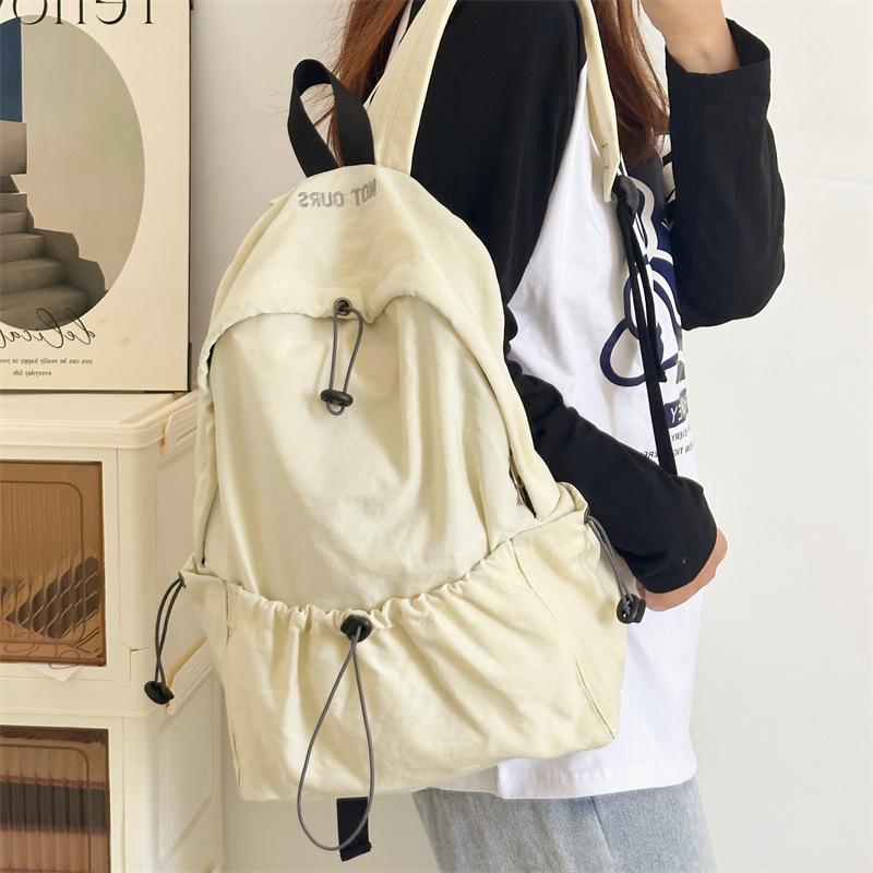 Simple nylon backpack backpack women's autumn Korean style autumn model leisure commuting large capacity lightweight student schoolbag