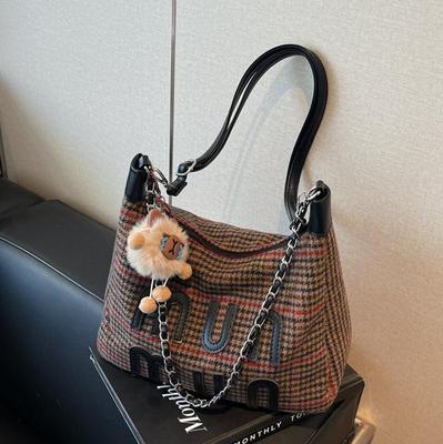 Geruite okseltas Dames Herfst en Winter Nieuwe Tote Bag met Grote Capaciteit Woon-werkverkeer High-end Schoudertas