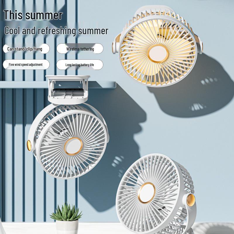 Portable Multifunctional USB Rechargeable Desktop Fan for Camping and Home