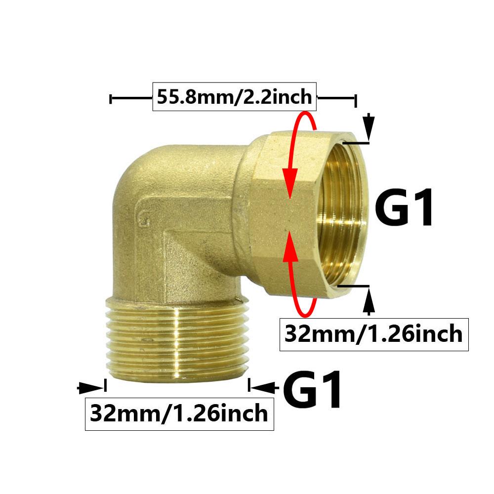 Brass 3/4" 1" Male Female Thread Connector Elbow Repair 90 Degrees Water Type Plumbing Brass Fitting Metal Coupler