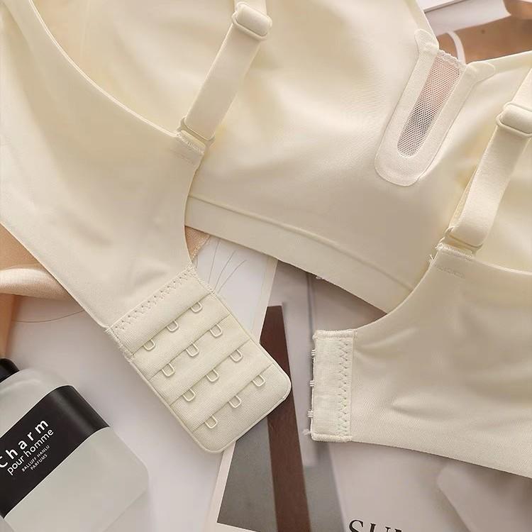 Naked seamless underwear women's small breasts gather summer thin styles, close secondary breasts, jelly strips, anti-sagging summer bra upper support