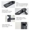 Door Handle Lock Manganese Steel Silent Bearing Universal Door Lever Lock Set with Keys for Home Bedroom Black Door Lever Lock