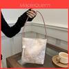 Chinese Style Water Bucket Bag For Women With Zipper Closure And Inner Phone Pocket