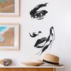 Woman Touching Face Wall Sticker Self-Adhesive for Bedroom Living Room Home Background Decoration