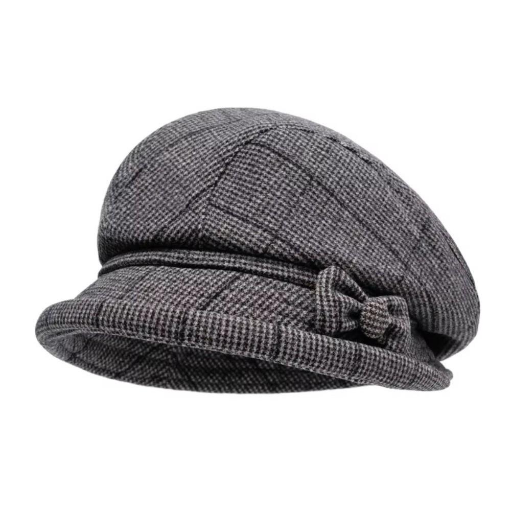 Elegant Women's Beret Hat Warm Baseball Caps Fashion Short Brim Beanie  Women Mother'gift