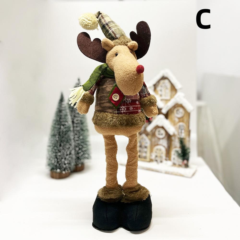 

Рождественская атмосфера Украшения Рождественские куклы Веселые и растягивающиеся Пожилые люди Снеговики Лось Рождественские украшения C