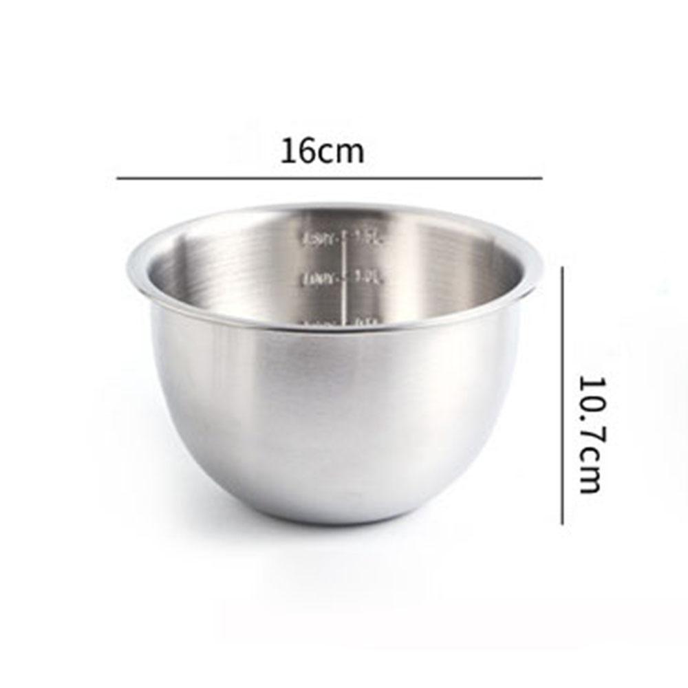 Non Slip Metal Sanding With Scale Kitchen Mixing Bowl Baking Tool Egg Whisking Pan Salad Bowl