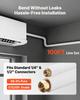 30.5m Mini Split Line Set, 6.4 & 12.7mm OD AC Copper Tubing Pipe, 3/8 White PE Thickened Insulated Coil with Flared Nuts, Strapping Tapes, for Mini