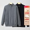 2025 Men's Autumn/Winter Plus Size Light Luxury Warm Down Knit Cardigan Sweater.