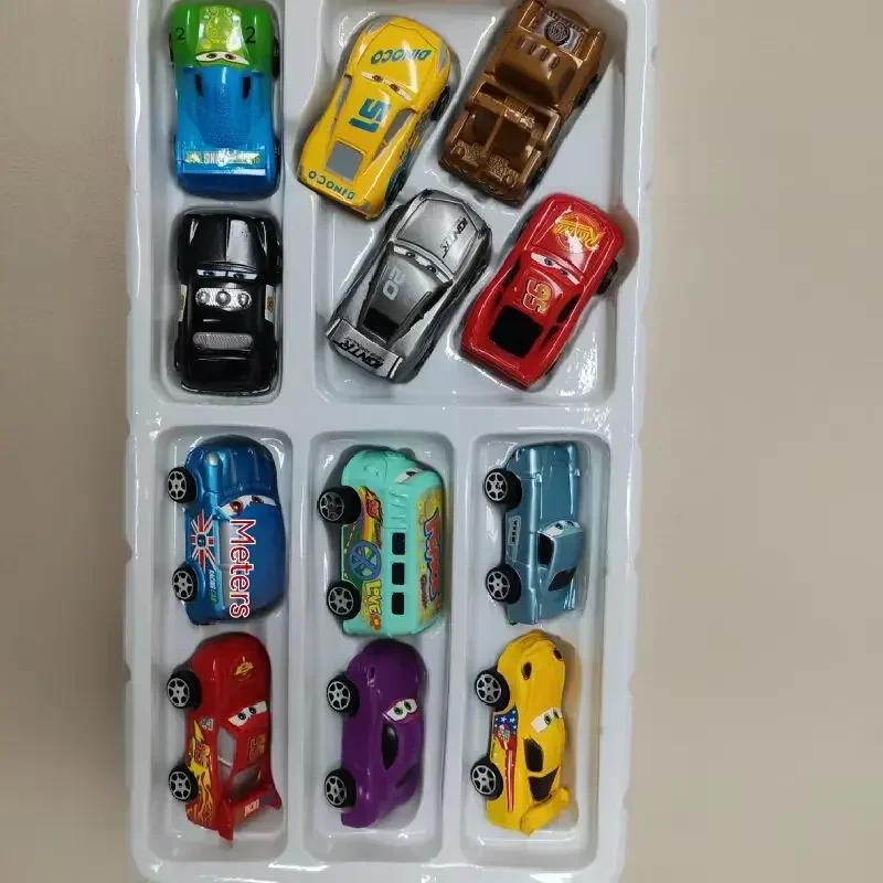 12PCS  Pixar Cars 3 McQueen Rebound Car Model Lightning McQueen Jackson Storm Plastic Toy For Children Birthday Gift Boxes