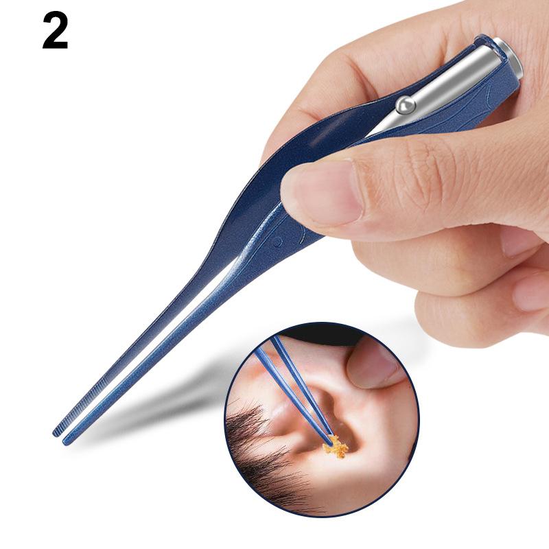 Baby Ohrreiniger Pinzette Weiche Ohrstäbchen LED Taschenlampe Ohrenschmalz Curette Picker Ohrreinigungswerkzeug Ohrenschmalz Ausgraben Entfernen Ohrstöpsel Set