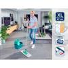 Set lave sol avec seau essoreur Leifheit Profi Compact 55092, balais à plat serpillière 42cm avec housse idéal pour tous sols lisses