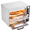 VEVOR Pizza Oven Electric, 18" Double-Deck Commercial Countertop Pizza Oven, 842 Degrees F Max Temp, Indoor Pizza Maker with Thermometer