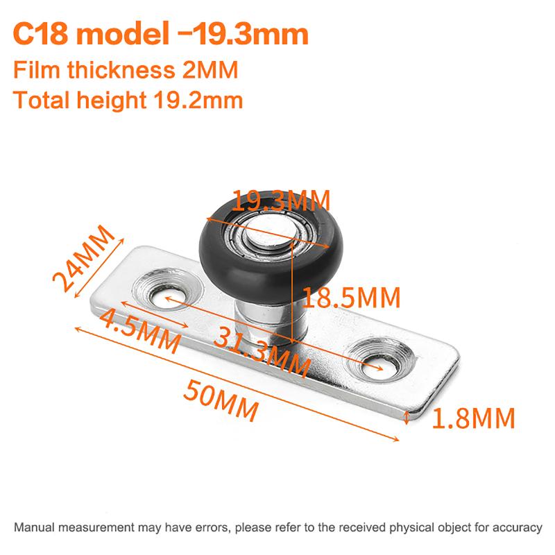 1/2Pcs Positioning Pulley Folding Door Accessories Bottom Guide Wheel Ultra-Smooth Silencing Nylon Pulley Fixed Wheel