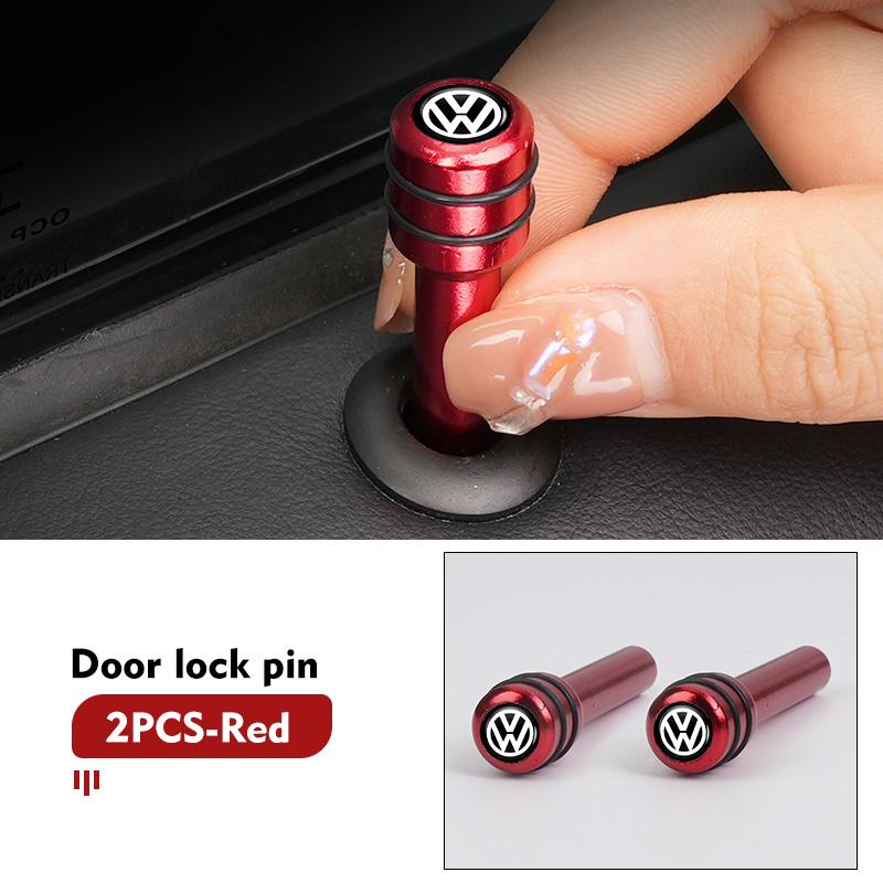4pcs Car Truck Aluminum Door Lock Knob Pull Pins Auto For Volkswagen VW Passat Golf 4 5 6 Tiguan Polo Scirocco Jetta CCOJ1