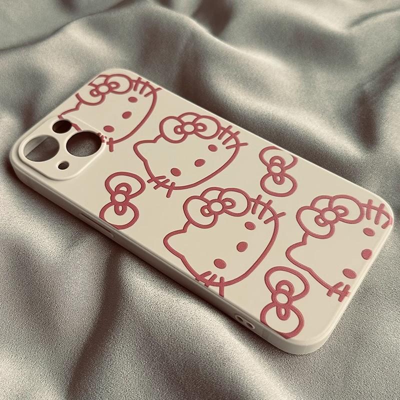 Full screen KT cat is suitable for Apple 16promax mobile phone case 15plus festive 14pro anti-drop 13 all-inclusive 12 women x