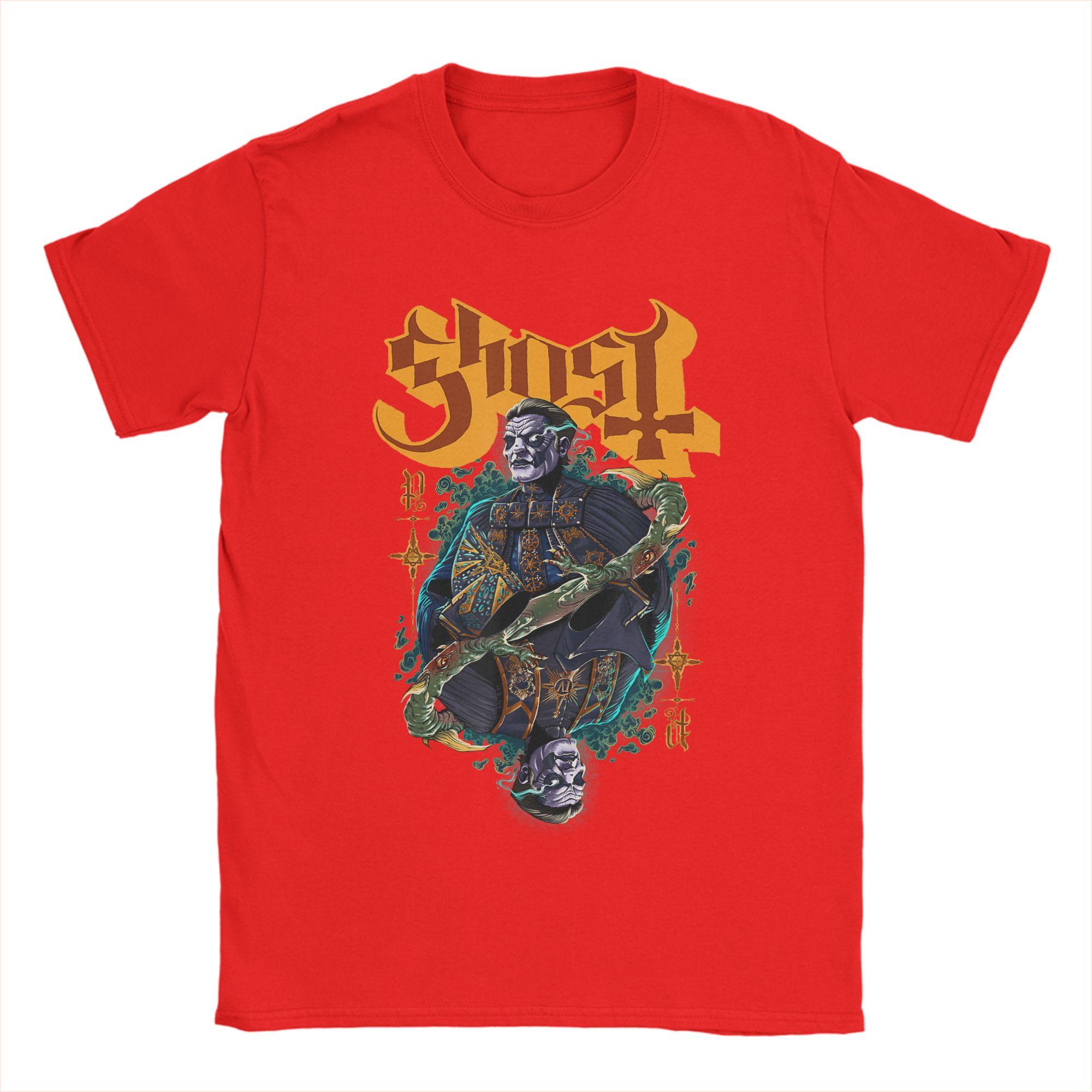 

Ghost Band Valentines Day Flower Heart Skull TShirts for Men Vintage 100 Cotton Tees Crew Neck Short Sleeve T Shirts Clothing S