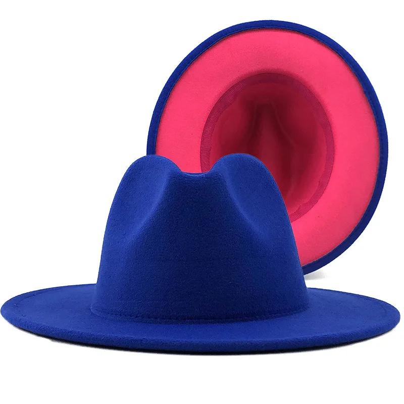 2025 Wool Felt Fedora Hat Wide Brim Jazz Party Hat for Women Men Autumn Winter Fashion