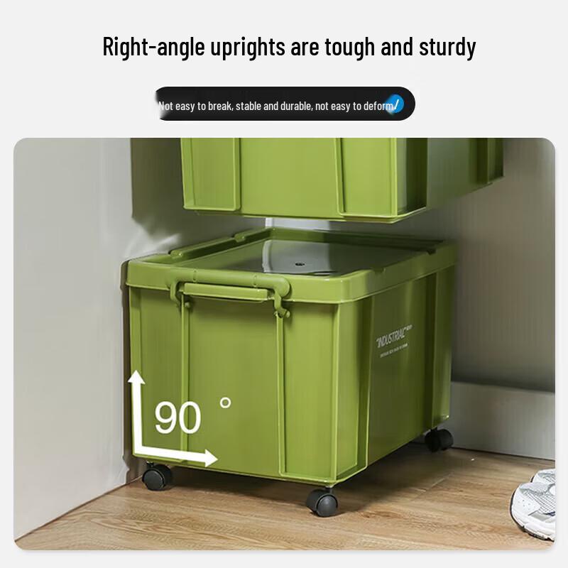 Heavy-Duty Industrial Plastic Storage Box with Lid
