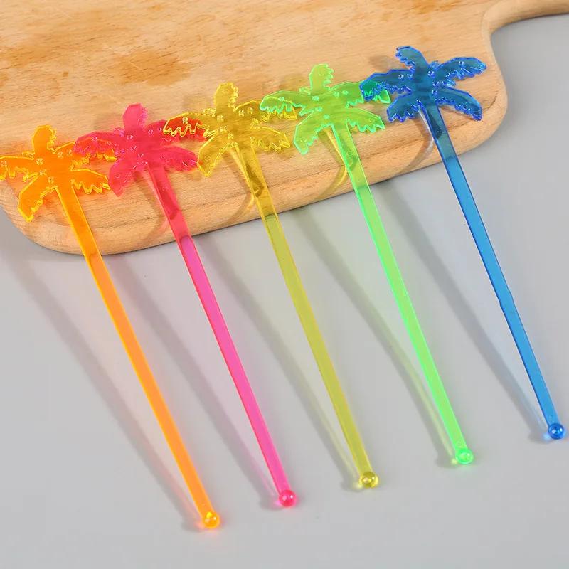 25 Pezzi Albero di Cocco Fenicottero Bastoncini da Cocktail Mescolatori per Bar Succhi Bevande Stuzzicadenti per Matrimonio Compleanno Festa Estiva Hawaii Decorazioni