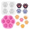 Molde de Silicone de Patinha de Gato Filhote Diy Vela Sabão Artesanato de Aromaterapia Mold para Fundição Fondant Decoração de Bolo de Chocolate Mold para Assar