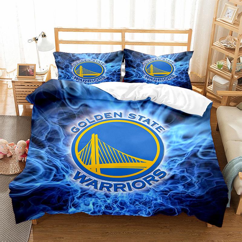 Alphanumeric Logo Digital Printing Quilt Cover Pillowcase Bed Three-Piece Set