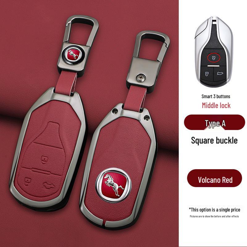 Hanteng X7/X5/X7s Key Case: Metal Shell Car Remote Bag with Men's Buckle